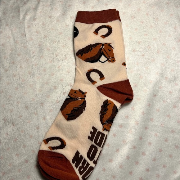 Horse Patterned Socks  - Born to Ride - Picture 3 of 4